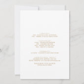 Delicate Gold Calligraphy Bachelorette Weekend Kaart (Achterkant)