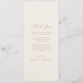 Delicate Gold Calligraphy | Cream Page 2 Wedding Programmakaart (Achterkant)