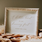 Delicate Gold Calligraphy Dancing Feet Poster