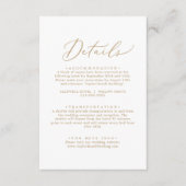 Delicate Gold Calligraphy — Enclosure Kaart (Voorkant)