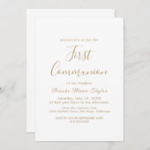 Delicate Gold Calligraphy First Community Kaart (Voorkant / Achterkant)