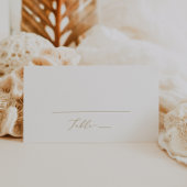 Delicate Gold Calligraphy Flat Wedding Plaatskaartje