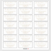 Delicate Gold Calligraphy Guest Adresetiketten Sticker (Vel)