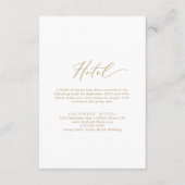 Delicate Gold Calligraphy Hotel Enclosure Kaart (Voorkant)