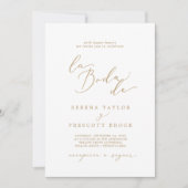 Delicate Gold Calligraphy La Boda de Wedding Kaart (Voorkant)