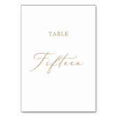 Delicate Gold Calligraphy Table 15 Kaart (Achterkant)