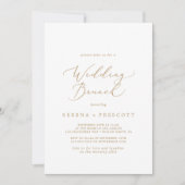 Delicate Gold Calligraphy Wedding Brunch Kaart (Voorkant)