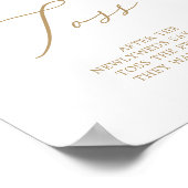 Delicate Gold Calligraphy Wedding Petal Toss Poster (Hoek)
