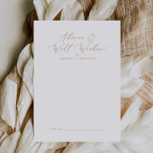 Delicate Gold Calligraphy Wedding Well Wishes and  Advieskaart