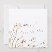 Delicate Gold Cherry Blossom Save the Date (Achterkant)