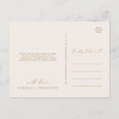 Delicate Gold Cream 3-fotosjabloon Bedankt Briefkaart (Achterkant)