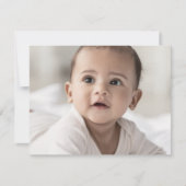 Delicate Gold Cream Foto Moderne Kruisdoop Bedankkaart (Voorkant)