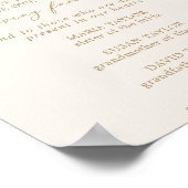 Delicate Gold Cream Generaties van Liefde Memorial Poster (Hoek)