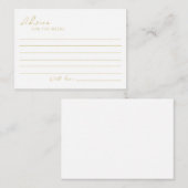 Delicate Gold Elegant Vrijgezellenfeest Advieskaart (Voorkant / Achterkant)