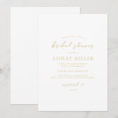 Delicate Gold Elegant Vrijgezellenfeest Kaart (Voorkant / Achterkant)