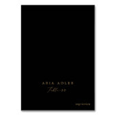 Delicate Gold- en Black Menu Option-positionatieka Kaart (Voorkant)