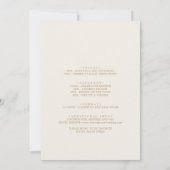 Delicate Gold en Cream Bachelorette Weekend Kaart (Achterkant)