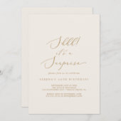 Delicate Gold en Cream Het is een verrassende part Kaart (Voorkant / Achterkant)