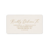 Delicate Gold- en Cream RSVP-Adresetiketten Etiket (Voorkant)