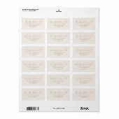 Delicate Gold- en Cream RSVP-Adresetiketten Etiket (Full Sheet)