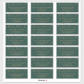 Delicate Gold- en Green Guest-Adresetiketten Sticker (Vel)
