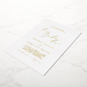Delicate Gold Foil kalligrafie La Boda De Wedding Folie Uitnodiging (Gedraaid)