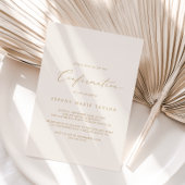 Delicate Gold-kalligrafie | Bevestiging van crème Kaart