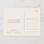 Delicate Gold-kalligrafie | Briefkaart van Bedankt (Achterkant)