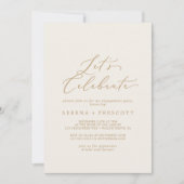 Delicate Gold-kalligrafie | Celebrate van Cream Le Kaart (Voorkant)