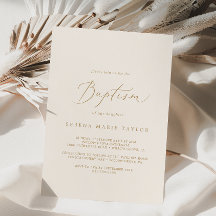 Delicate Gold-kalligrafie | Cream Baptisme