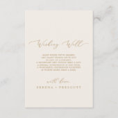 Delicate Gold-kalligrafie | Cream Wishing good Informatiekaartje (Voorkant)