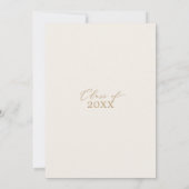 Delicate Gold-kalligrafie | Crème Graduation Party Kaart (Achterkant)