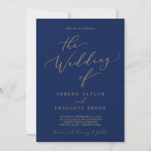 Delicate Gold-kalligrafie | Navy the Wedding of