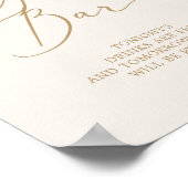 Delicate Gold-kalligrafie | Open balk voor room Poster (Hoek)