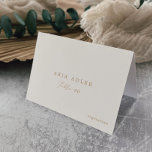 Delicate Gold-kalligrafie | Optie van het menu Cre Kaart<br><div class="desc">Deze delicate goudkalligrafie-crèmeoptiekaarten zijn perfect voor een moderne bruiloft. Het romantische minimalistische design is voorzien van een mooie en elegante gouden gouden champagne op een achtergrond van ivoorcrème met een schone en eenvoudige look. Personaliseer met de gastnaam, het lijstaantal, en de menuoptie en koop individueel elke kaart. U kunt ook...</div>