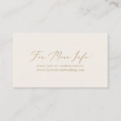 Delicate Gold-kalligrafie | Website van het kinder Informatiekaartje (Voorkant)