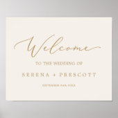 Delicate Gold-kalligrafie | Welkom bij het homohuw Poster (Voorkant)