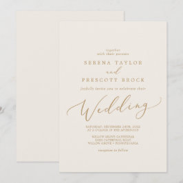 Delicate Gold-kalligrafie | Zwemweddenschap Kaart