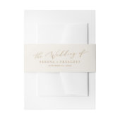 Delicate Gold-kalligrafie | Zwemweddenschap Uitnodigingen Wikkel (Voorkant Voorbeeld)