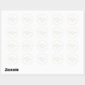 Delicate Gold-kerstcirkel retouradres Ronde Sticker (Vel)