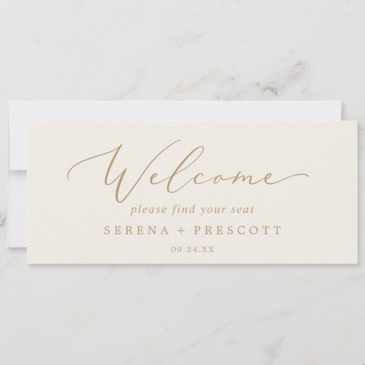 Delicate Gold | Koptekst van de Cream Hanging Sead (Achterkant)