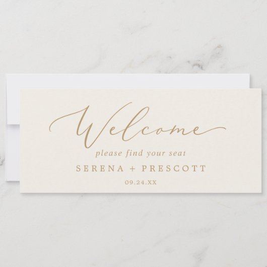 Delicate Gold | Koptekst van de Cream Hanging Sead (Voorkant)