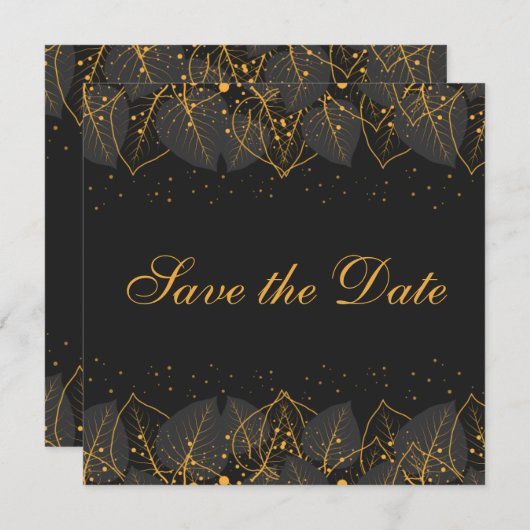 Delicate Gold laat de datum opslaan Save The Date (Voorkant / Achterkant)
