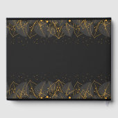 Delicate Gold Leaves Wedding Guest Book Gastenboek (Achterkant)