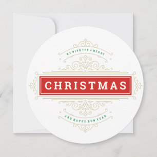 Delicate Gold  Lijst Vakantie Groet Feestdagenkaart