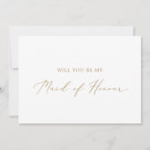 Delicate Gold Maid of Honor proposal Kaart (Voorkant)