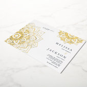 Delicate gold mandala Wedding Folie Uitnodiging (Gedraaid)