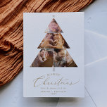 Delicate Gold Marry Verloving Foto Feestdagenkaart<br><div class="desc">Deze delicate gouden kerstfeestdag met verloving is de perfecte feestelijke feestdag. Het romantische minimalistische ontwerp is voorzien van een mooie en elegante gouden champagne-gele typografie op een witte achtergrond met een schone en eenvoudige look. Op de kaart staat: "trouwen met Kerstmis van de toekomstige meneer en mevrouw". Geef de voorzijde...</div>