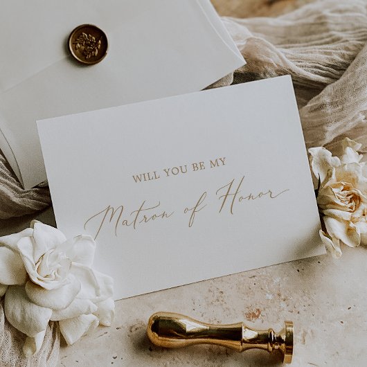Delicate Gold Matron of Honor proposal Kaart