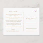 Delicate Gold Merry Kerstmis 3 Foto Newsletter Feestdagenkaart (Achterkant)